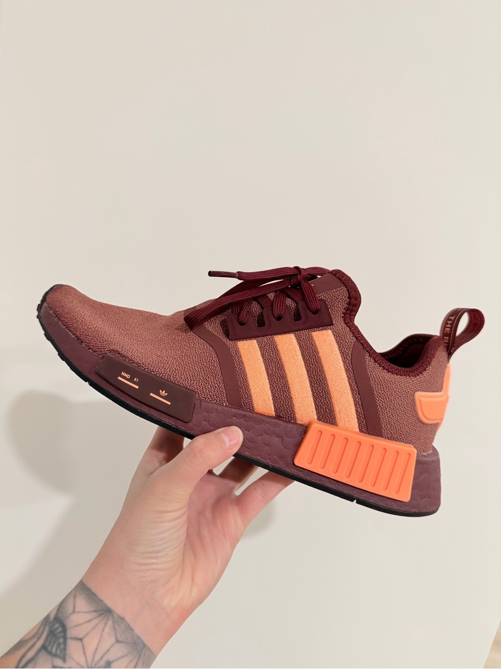 Adidas NMD Runner in Maroon & Peach